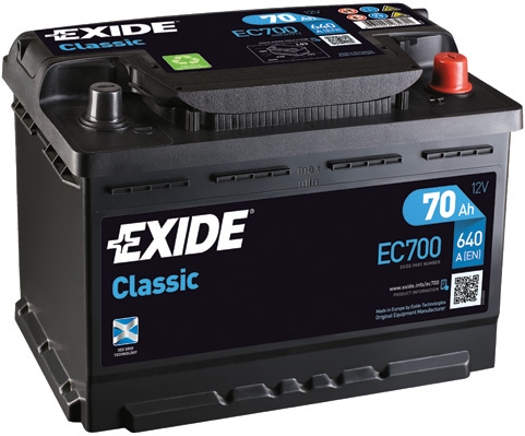 EXIDE CLASSIC Exide Classic 12V 70Ah 640A EC700